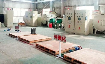 工厂用于生产硬毡的大型高温碳化炉解决方案